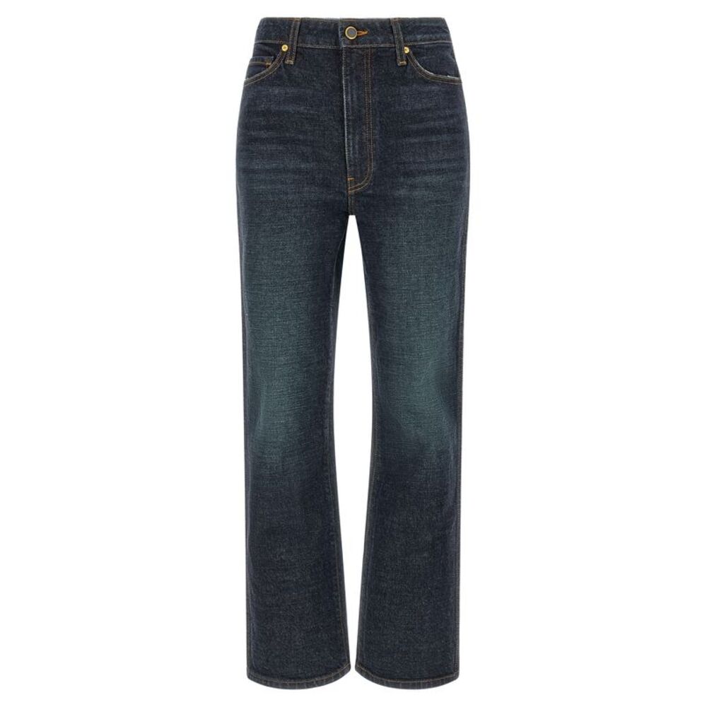 Khaite Blue Cotton Flared Women's Jeans